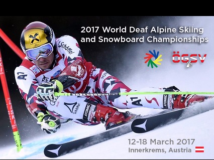 2017 World Deaf Alpine Skiing & Snowboard Championships Poster